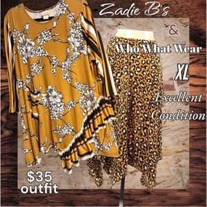 𝓩𝓪𝓭𝓲𝓮 𝓑’𝓼 Blouse coupled with 𝕎𝕙𝕠 𝕎𝕙𝕒𝕥 𝕎𝕖𝕒𝕣 Handkerchief skirt